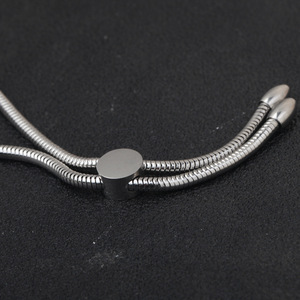 <b>Adjustable</b> Titanium Steel Snake Chain <b>Bracelet</b> With Rhinestone Inlay For Women Gift Jewelry - Product Image 4