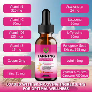 High Quality Sunless <b>Tanning</b> Liquid Drops for Natural Skin Improvement Astacanthin and Copper Tonic - Product Image 4
