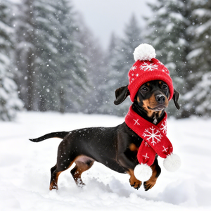 Wankalk قبعة وشاح للحيوانات الأليفة الدافئة الحياكة للجرو والكلاب والقطط منتجات الشتاء المستدامة حقيبة Opp للخريف والشتاء مطبوعة للربيع - Product Image 5