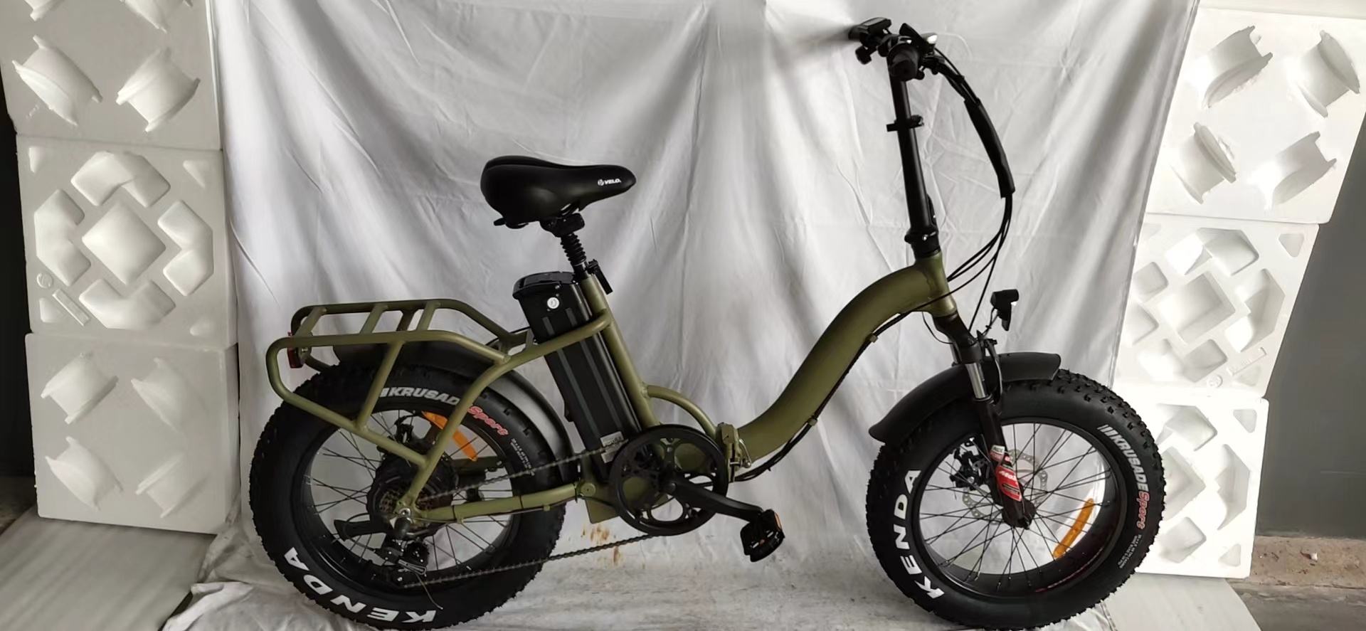 20 Inch Fat Tires Mini Portable Folding Snow E-bike