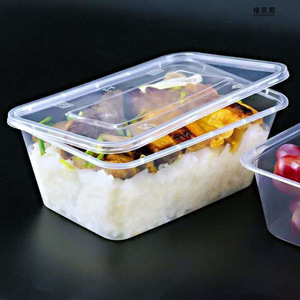 Material para microondas PP5, Envasado de comida rápida, contenedor <span class=keywords><strong>rectangular</strong></span> de plástico para alimentos con tapa - Product Image 4