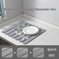 CC 2 pièces 15.7x11.8in Tapis de séchage en pierre blanche pour comptoir de cuisine, Tapis de cuisine et accessoires de comptoir
