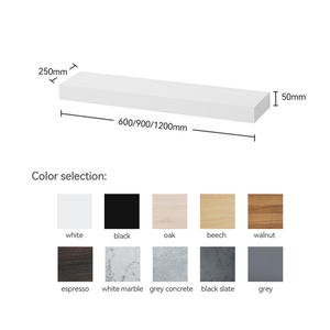 أرفف خشبية عائمة مثبتة على الحائط لحلول تخزين الحائط ، لوح رف MDF عائم لمنظم رف الحائط - Product Image 3