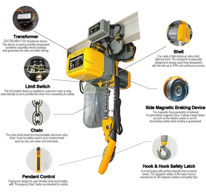 Polipasto de cadena eléctrico ultra bajo tipo de espacio libre Nuevo equipo de elevación de polipastos de cadena eléctrico con cadena de buena calidad - Product Image 4