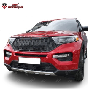 Calandre de remplacement avant en fibre de carbone, 4x4, calandre avec éclairage ambre, accessoire de voiture pour <span class=keywords><strong>Explorer</strong></span> <span class=keywords><strong>2020</strong></span> - Product Image 3