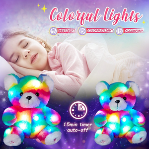 Orsetto Luminoso Musicale Arcobaleno all'Ingrosso per Mercatini Notturni, Giocattolo di Peluche - Product Image 2
