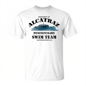 Camiseta del equipo de natación de la Penitenciaría de Alcatraz, San Francisco, California - Product Image 2
