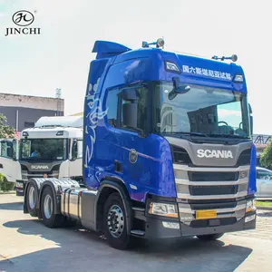 0km Second Hand Camion R500 Tractor Trucks 6x4 Used Scania Tractor Truck with 10 WEICHAI Heavy Truck Free Spare Parts Manual ini