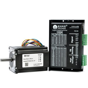 Driver per Motore Passo-Passo Y.G NEMA 23 a <span class=keywords><strong>2</strong></span> Fasi di Alta Qualità, YD556, Tensione di Alimentazione 20V-50V, Corrente di Uscita 1.0-5.6A, Impulso - Product Image 1