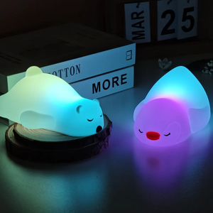 Nuovo Design Cute animal Multicolor Led Night Light Silicone Tap Control lampada da notte per bambini regali luce notturna per bambini baby <span class=keywords><strong>nurs</strong></span> - Product Image 2