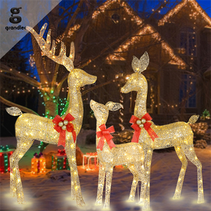 Waterdichte, lichtgevende kerstrendier bruiloft feest metalen frame commerciële motief landschapsverlichting - Product Image 1