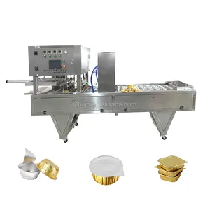 LG-F303 6 Trays Automatic Aluminum Tray Fast Food Lunch Box Sealing Machine Automatic Food Packing Equipment with Custom