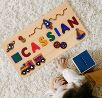 Tableau de lettres en bois multifonctionnel, un cadeau pour la Journée des enfants, artisanat en bois fait main, un objet de décoration de table