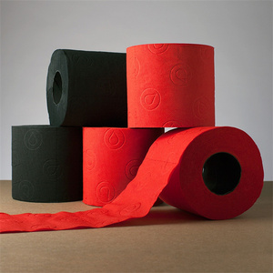 Usine écologique personnalisé Eco Friendly Teint Noir papier hygiénique <span class=keywords><strong>2</strong></span> plis coloré papier hygiénique tissu - Product Image 1