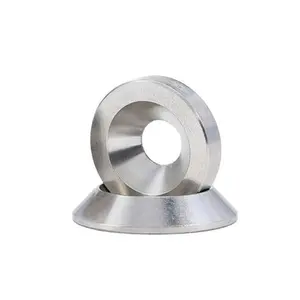 CNC turning steel aluminum flush washer parts anodized titanium cup and cone face lock washer manufacturer