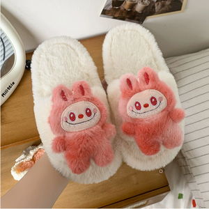 Heiß Verkauftes Produkt Süße Hausschuhe Labubu Hausschuhe für Kinder Labubu Familie Plüsch Hausschuhe - Product Image 4