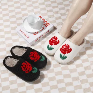Honor ME all'ingrosso Smile Face Pattern pantofole donna inverno Indoor Flat Warm Happy Face House Slides Cute Smile pantofole