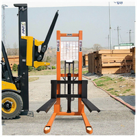 Nouveau transpalette manuel économique et stable de 1 à 2 tonnes, levée de 1,6 m, fourche de 85 mm, mât monophasé, CE ISO, chariot élévateur d'entrepôt intérieur