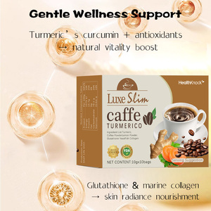 Vente en gros de café fin à saveur personnalisée Mélange cérémoniel en poudre Café instantané de curcuma avec extrait de gingembre Produits de soins sains - Product Image 4