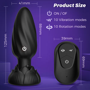 10 Frequency RC Vibrating Silicone Butt <b>Plug</b> Expansion Stimulating Swinging Rotating Anal <b>Plug</b> <b>Vibrator</b> for A - Product Image 5