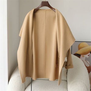 Nouveau Manteau en Laine Double Face Automne-Hiver 2025 pour Femme, avec Fourrure de Renard, Mi-long, en Tweed, avec Ceinture - Product Image 2