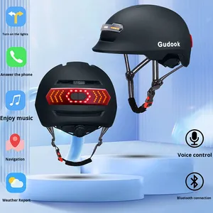 Casco de equitación inteligente Luces de señal de giro delanteras y traseras Control dual a través del botón de voz <span class=keywords><strong>Bluetooth</strong></span> CE aprobado con lámpara de freno - Product Image 2