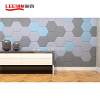 Leeyin Bureau Cinéma d'hexagone d'animal familier panneau insonorisant acoustique panneau mural 100% panneaux acoustiques en fibre de polyester