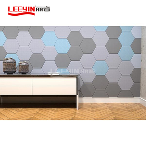 Leeyin Ufficio Cinema pet hexagon fonoassorbente pannello acustico pannello di parete di 100% fibra di poliestere <span class=keywords><strong>pannelli</strong></span> acustici - Product Image 5