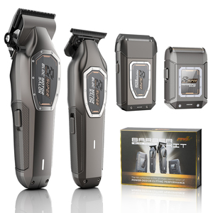 Tondeuse à <span class=keywords><strong>barbe</strong></span> électrique sans fil professionnelle rechargeable, <span class=keywords><strong>kit</strong></span> de coupe de cheveux, rasoir à grille, pour usage domestique et extérieur - Product Image 1