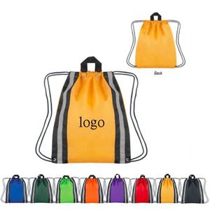 Custom Backpack-Waterproof Polyester Multi-Color Logo Corporate Events & Trade Show Promotions Gift <b>Bag</b> with Safety Reflective - Product Image 1
