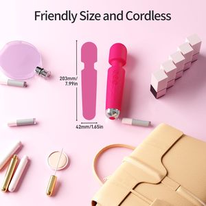 Ipx7 Không Thấm Nước USB Có Thể Sạc Lại 20 Chế độ Nhật Bản AV Wand <span class=keywords><strong>Vibrator</strong></span> Cơ Thể Massager Rose Red Mini G Tại Chỗ <span class=keywords><strong>Vibrator</strong></span> Quan Hệ Tình Dục Đồ Chơi Cho Phụ Nữ - Product Image 6