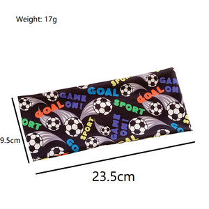 <span class=keywords><strong>Bandeau</strong></span> élastique antidérapant et absorbant la transpiration avec imprimé football, cadeau pour supporter de football, idéal pour la gym, le fitness et les sports de plein air - Product Image 2