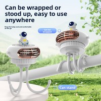 Ventilateur électrique pieuvre sans pales, rechargeable par USB, portable, pour l'extérieur, poussettes de bébé, mini taille
