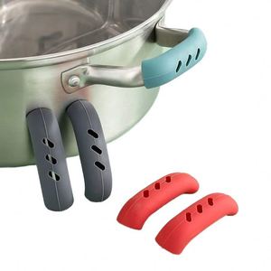 Universal Sustainable Silicone Pot Handle Covers Heat Resistant Non-Slip Grip Sleeves for <b>Cast</b> Iron Frying <b>Pans</b> Pots Anti-Scald - Product Image 1