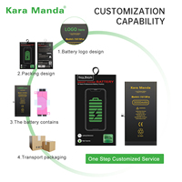 Baterai Ponsel OEM Kara Manda untuk iPhone dengan Papan Proteksi Diagnostik Menunjukkan Kesehatan Baterai 100% untuk iPhone 12 12Pro