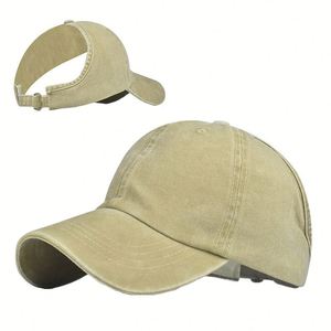 Personalized Sunproof Ponytail Half <b>Top</b> Baseball Hat Custom logo Women's Sports Hat Summer Solid Color Baseball Hat - Product Image 4
