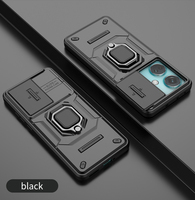Coque de protection OnePlus Nord CE 3 5G en TPU et PC avec coque de support et couvercle d'objectif de caméra à glissière