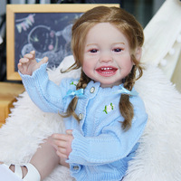 20 Zoll Weiche Silikon-Reborn-Puppe mit Sichtbaren Venen Realistische Baby-Softfigur Modepuppe für den Außenhandel Grenzüberschreitend