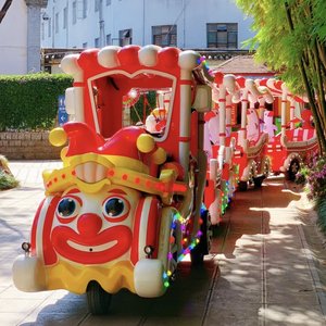 Высококачественный индивидуальный безрельсовый туристический поезд-аттракцион для детей в стиле клоунов - Product Image 1