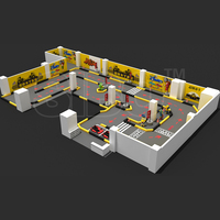 Piste de course de kart à dérive électrique d'intérieur personnalisée Zone de jeu pour enfants avec aménagement de barrière Zone de kart à aller