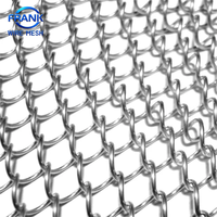 Rideau de fenêtre décoratif en maille de fil d'aluminium tissé à la chaîne, tissage uni