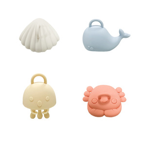 Jouets de bain en silicone personnalisés pour enfants, écologiques, avec crabe et baleines, style pistolet à eau, pour bébés - Product Image 2