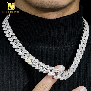 16 Year Cuban <strong>Link</strong> <strong>Chain</strong> <strong>Manufacturer</strong> 16mm Baguette Moissanite Diamond Hip Hop Iced Out Jewelry Necklaces 925 Sterling Silver