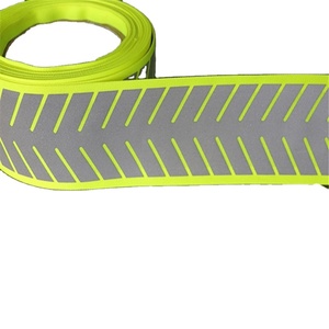 Bán buôn màu xanh lá cây phản chiếu Webbing băng an toàn phản chiếu vải băng sọc - Product Image 5