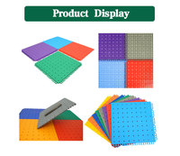 Stoßdämpfende TPE-Verbundplatten mit Kreuzmuster für Mittel- und Hochklassige Sportplätze