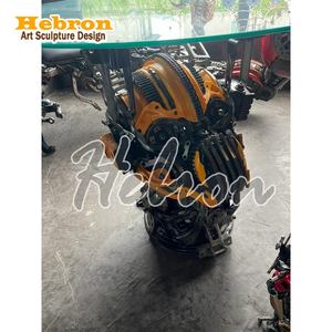 Sculpture d'art moderne <span class=keywords><strong>en</strong></span> métal recyclé pour décoration intérieure, Statue de casque d'Optimus Prime <span class=keywords><strong>nu</strong></span>, pour table basse, Œuvre d'art <span class=keywords><strong>en</strong></span> métal, Technique de moulage - Product Image 2