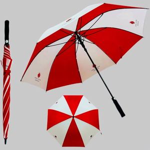 Parapluies de golf semi-automatiques modernes personnalisés avec logo imprimé, résistants au vent, en tissu pongé 190T, cadeaux d'affaires promotionnels - Product Image 1