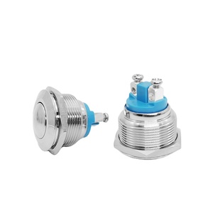 Abei Dôme interrupteur Vis <span class=keywords><strong>Pieds</strong></span> Momentané Interrupteur À Bouton-Poussoir Étanche En Métal Bouton De Réinitialisation - Product Image 1