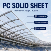 Matériau de couverture de toit pour abri de toit, feuille de polycarbonate en rouleau de 1,1 mm à 4 mm