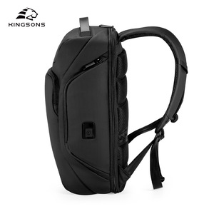 Kingsons Business <b>Backpack</b> 20L <b>Waterproof</b> With Usb Port For Travel And Commute Men's <b>Backpack</b> Solid Color Black - Product Image 4